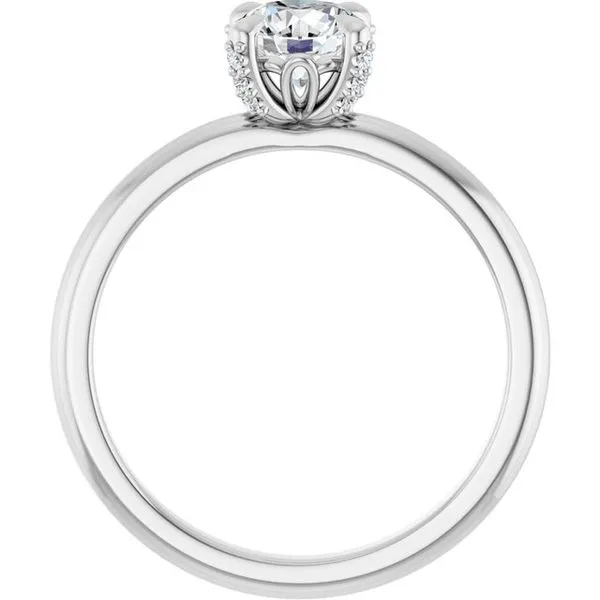 Claw-Prong Accented Engagement Ring Image 2 Futer Bros Jewelers York, PA
