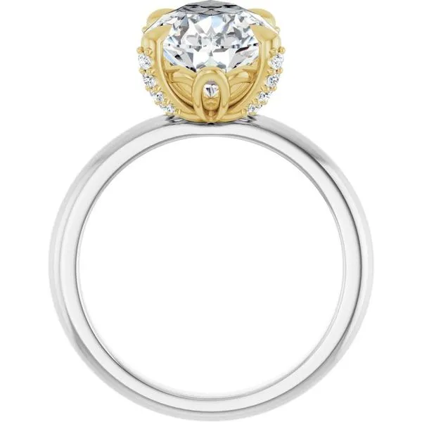 Claw-Prong Accented Engagement Ring Image 2 Michael Szwed Jewelers Longmeadow, MA