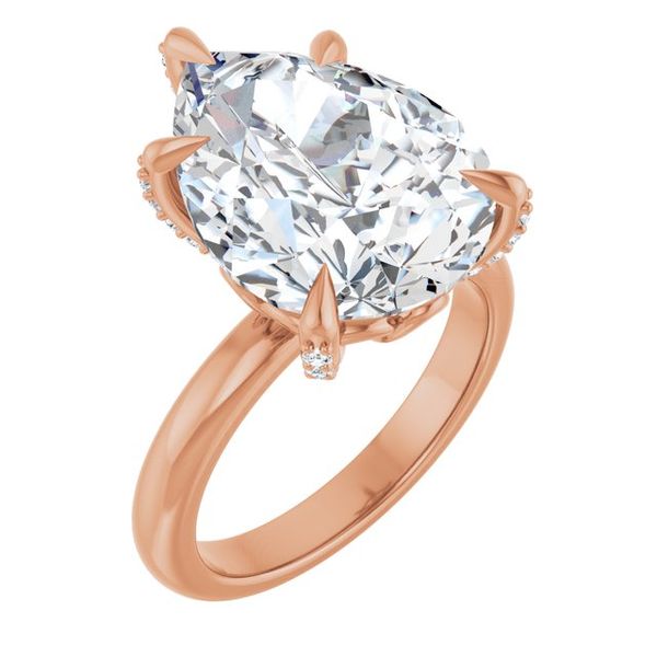 Claw-Prong Accented Engagement Ring