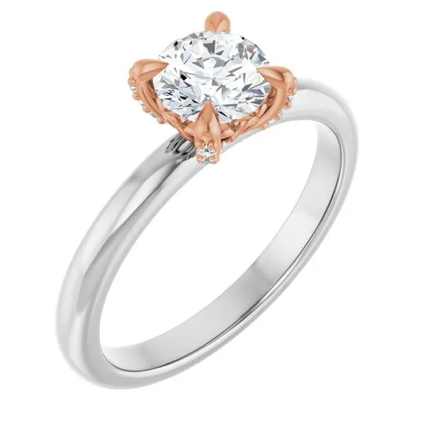 Claw-Prong Accented Engagement Ring J. West Jewelers Round Rock, TX