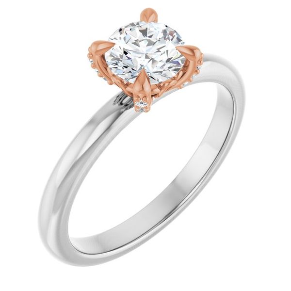 Claw-Prong Accented Engagement Ring