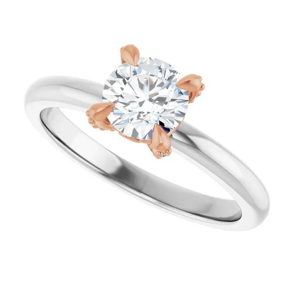 Claw-Prong Accented Engagement Ring Image 5 Michael Szwed Jewelers Longmeadow, MA