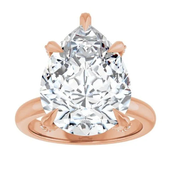 Claw-Prong Accented Engagement Ring Image 3 Don's Jewelry & Design Washington, IA