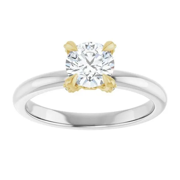 Claw-Prong Accented Engagement Ring Image 3 Futer Bros Jewelers York, PA