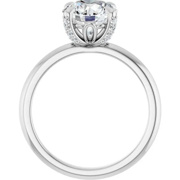 Claw-Prong Accented Engagement Ring Image 2 Jimmy Smith Jewelers Decatur, AL