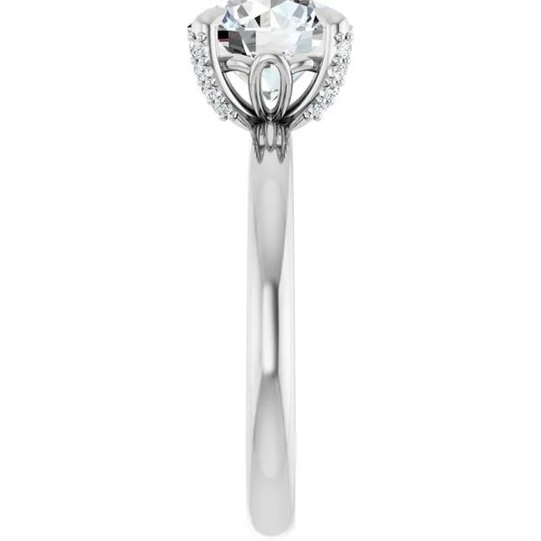 Claw-Prong Accented Engagement Ring Image 4 Northwood Jewelers Northwood, OH
