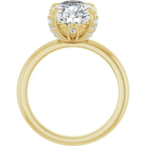 Claw-Prong Accented Engagement Ring Image 2 J. West Jewelers Round Rock, TX