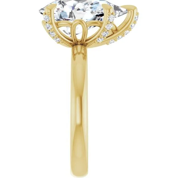 Claw-Prong Accented Engagement Ring Image 4 Don's Jewelry & Design Washington, IA