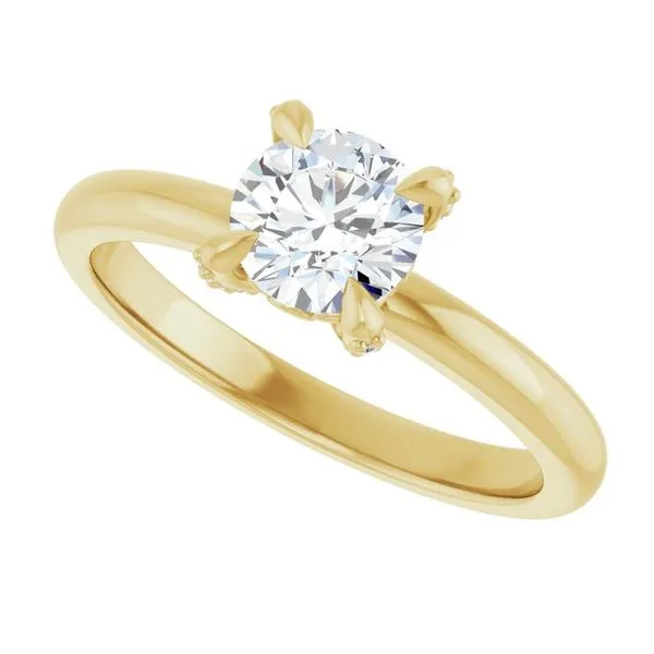 Claw-Prong Accented Engagement Ring Image 5 Morin Jewelers Southbridge, MA