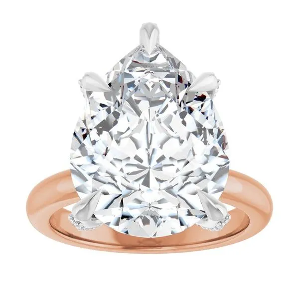 Claw-Prong Accented Engagement Ring Image 3 JF Jones Jewelers Rochester, NY