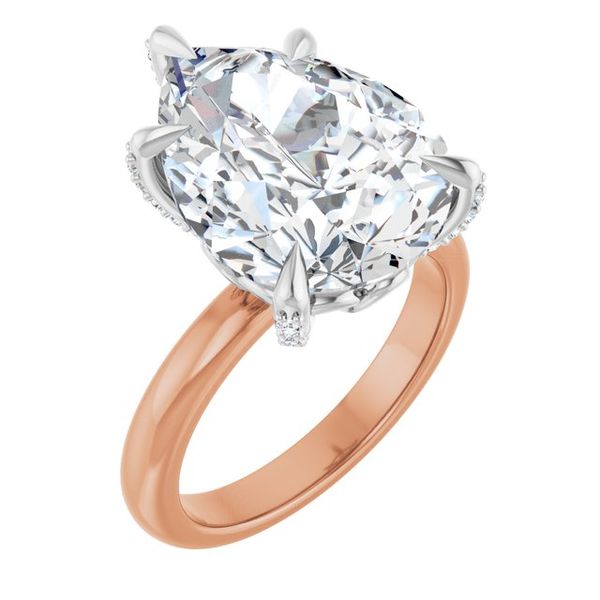 Claw-Prong Accented Engagement Ring