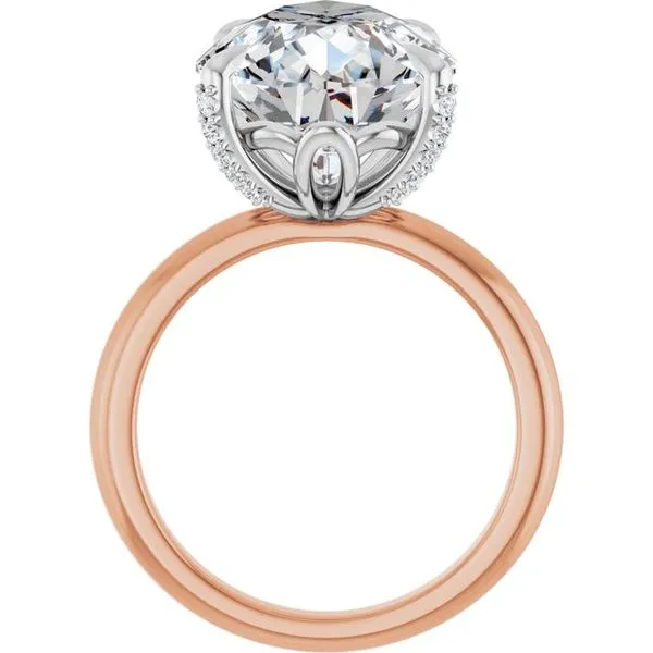 Claw-Prong Accented Engagement Ring Image 2 House of Silva Wooster, OH