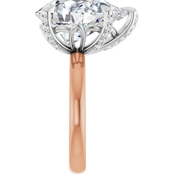 Claw-Prong Accented Engagement Ring Image 4 Northwood Jewelers Northwood, OH