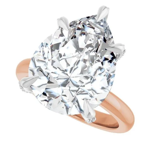 Claw-Prong Accented Engagement Ring Image 5 Stuart Benjamin & Co. Jewelry Designs San Diego, CA