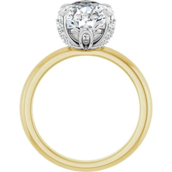 Claw-Prong Accented Engagement Ring Image 2 Don's Jewelry & Design Washington, IA