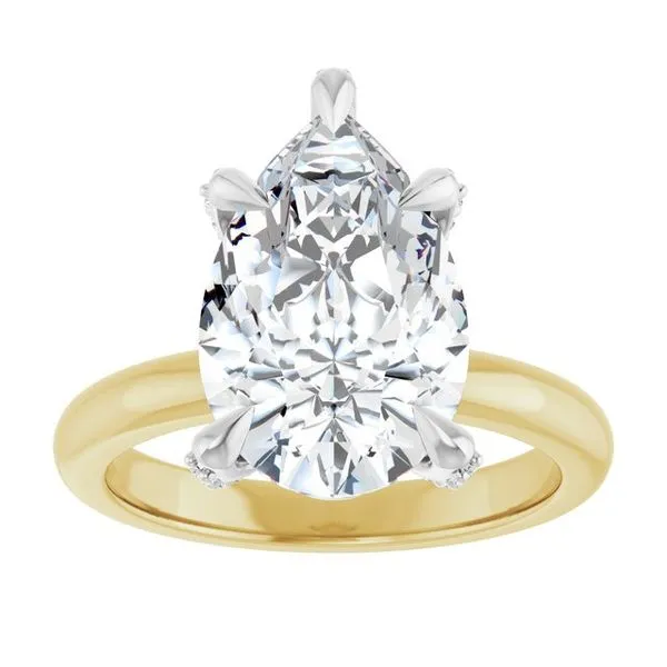 Claw-Prong Accented Engagement Ring Image 3 Austin's Fine Diamonds & Jewelry Lyndhurst, NJ
