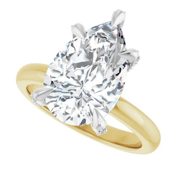 Claw-Prong Accented Engagement Ring Image 5 Morin Jewelers Southbridge, MA