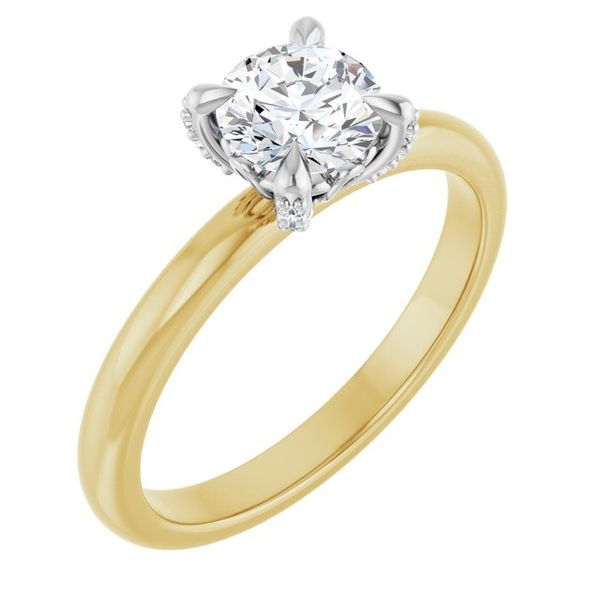 Claw-Prong Accented Engagement Ring