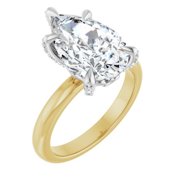 Claw-Prong Accented Engagement Ring
