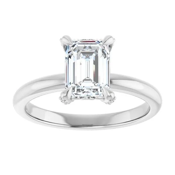 Claw-Prong Accented Engagement Ring Image 3 Austin's Fine Diamonds & Jewelry Lyndhurst, NJ