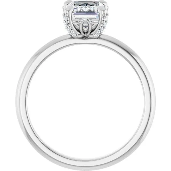 Claw-Prong Accented Engagement Ring Image 2 The Jewelry Source El Segundo, CA