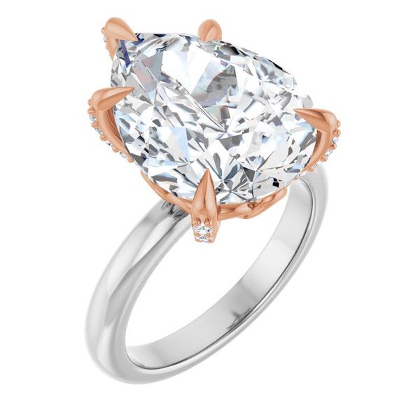 Claw-Prong Accented Engagement Ring
