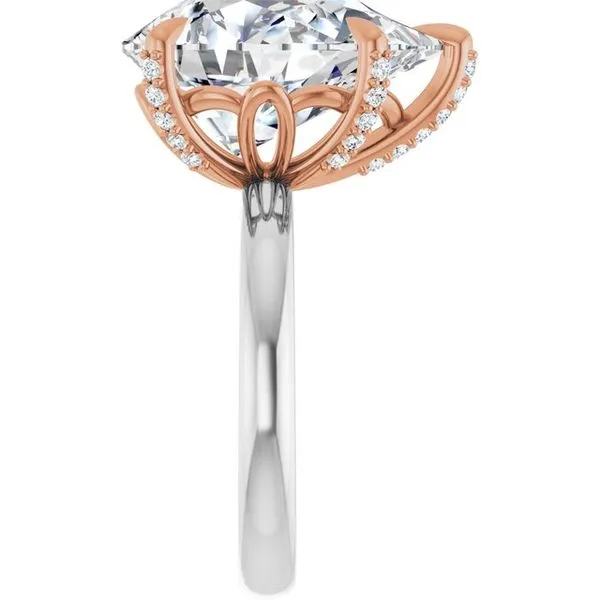Claw-Prong Accented Engagement Ring Image 4 Austin's Fine Diamonds & Jewelry Lyndhurst, NJ