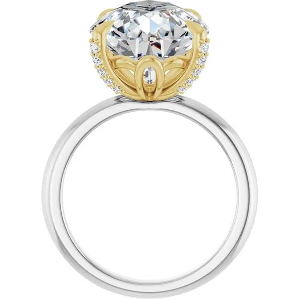 Claw-Prong Accented Engagement Ring Image 2 Natale Jewelers Sewell, NJ