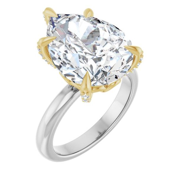 Claw-Prong Accented Engagement Ring