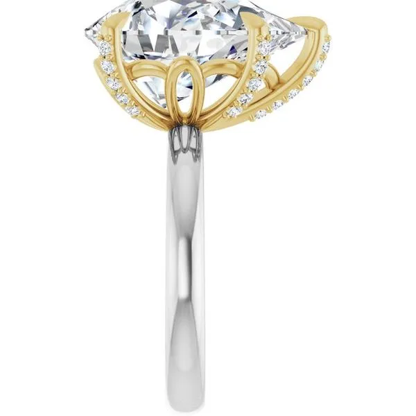Claw-Prong Accented Engagement Ring Image 4 Arezzo Jewelers Elmwood Park, IL
