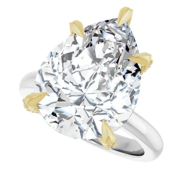 Claw-Prong Accented Engagement Ring Image 5 House of Silva Wooster, OH