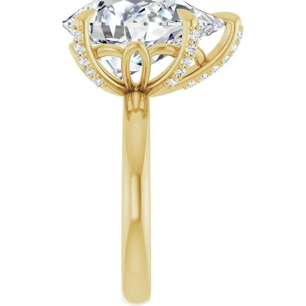 Claw-Prong Accented Engagement Ring Image 4 Morin Jewelers Southbridge, MA