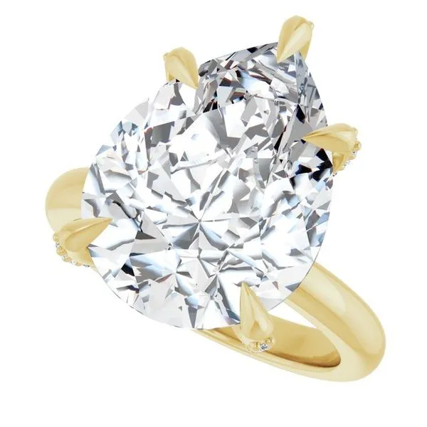 Claw-Prong Accented Engagement Ring Image 5 JF Jones Jewelers Rochester, NY