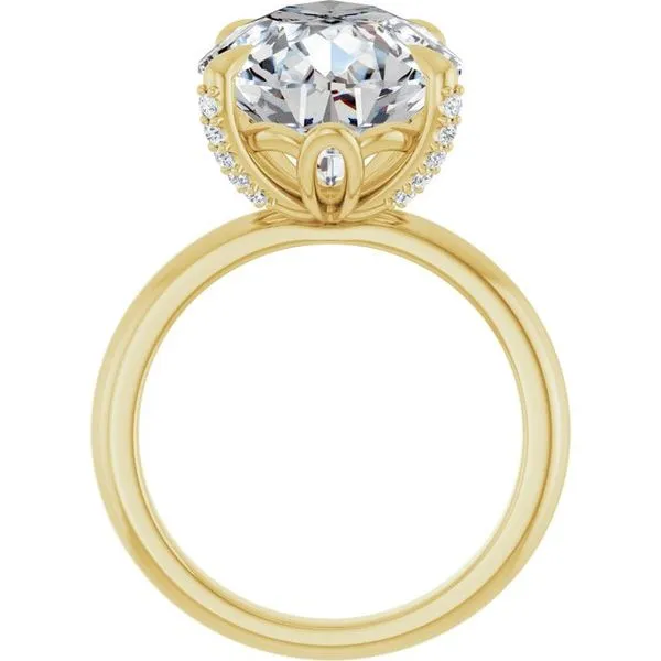 Claw-Prong Accented Engagement Ring Image 2 Austin's Fine Diamonds & Jewelry Lyndhurst, NJ