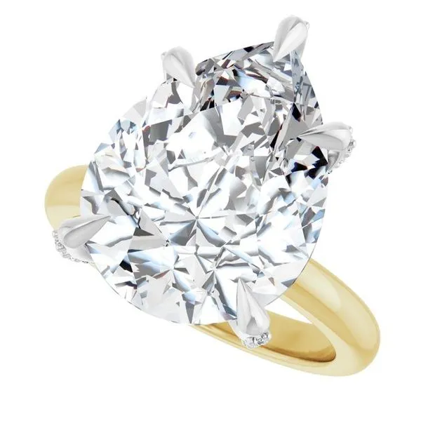 Claw-Prong Accented Engagement Ring Image 5 Banks Jewelers Burnsville, NC