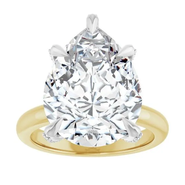 Claw-Prong Accented Engagement Ring Image 3 Ocean View Jewelers Millville, DE