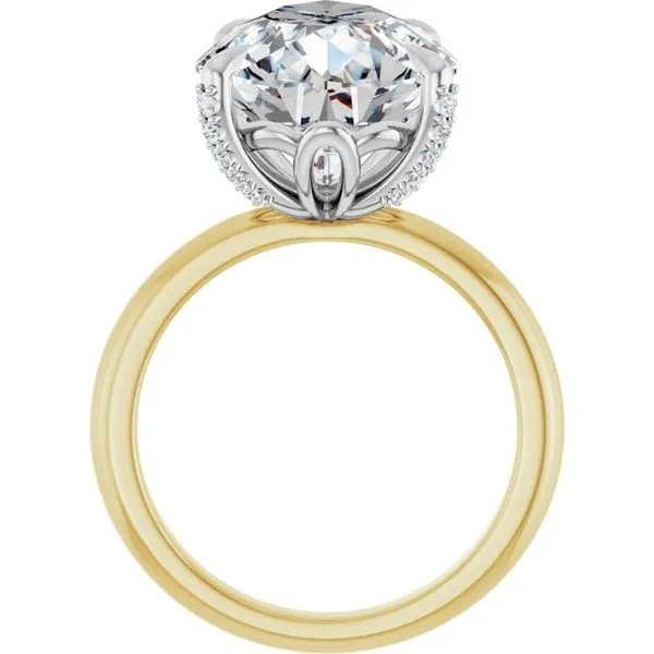 Claw-Prong Accented Engagement Ring Image 2 Don's Jewelry & Design Washington, IA