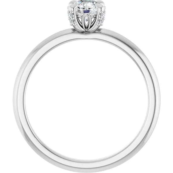 Claw-Prong Accented Engagement Ring Image 2 JF Jones Jewelers Rochester, NY