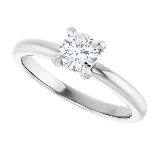 Claw-Prong Accented Engagement Ring Image 5 The Jewelry Source El Segundo, CA