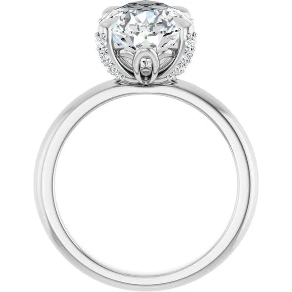 Claw-Prong Accented Engagement Ring Image 2 Don's Jewelry & Design Washington, IA