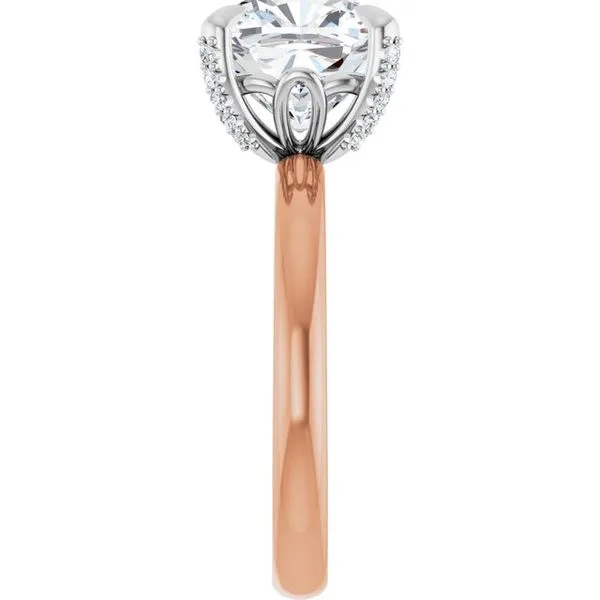 Claw-Prong Accented Engagement Ring Image 4 Witt's Jewelry Wayne, NE