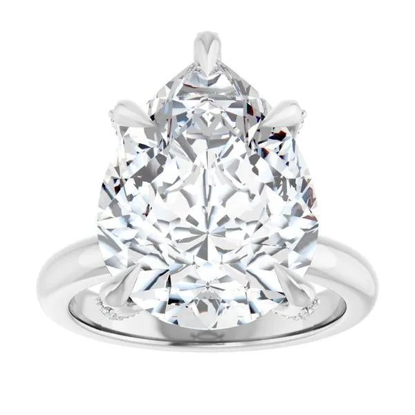 Claw-Prong Accented Engagement Ring Image 3 Clater Jewelers Louisville, KY