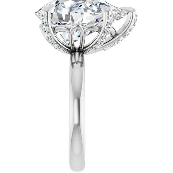 Claw-Prong Accented Engagement Ring Image 4 Clater Jewelers Louisville, KY