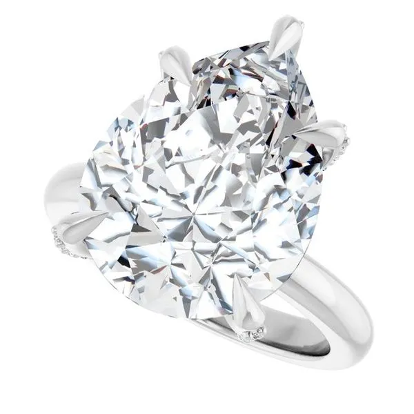Claw-Prong Accented Engagement Ring Image 5 Northwood Jewelers Northwood, OH