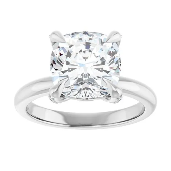 Claw-Prong Accented Engagement Ring Image 3 Michael Szwed Jewelers Longmeadow, MA