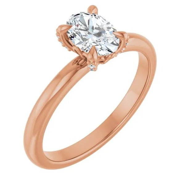 Claw-Prong Accented Engagement Ring JF Jones Jewelers Rochester, NY