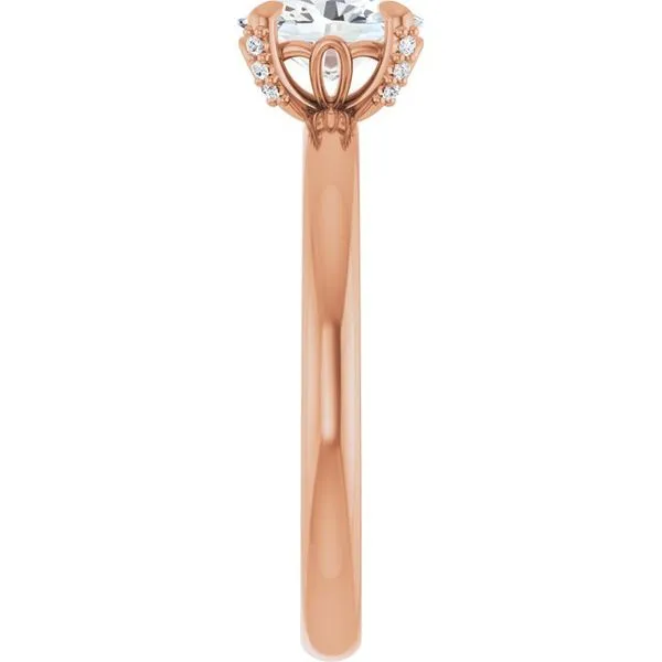 Claw-Prong Accented Engagement Ring Image 4 JF Jones Jewelers Rochester, NY