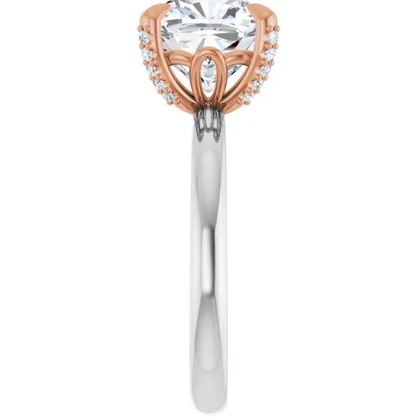 Claw-Prong Accented Engagement Ring Image 4 The Jewelry Source El Segundo, CA