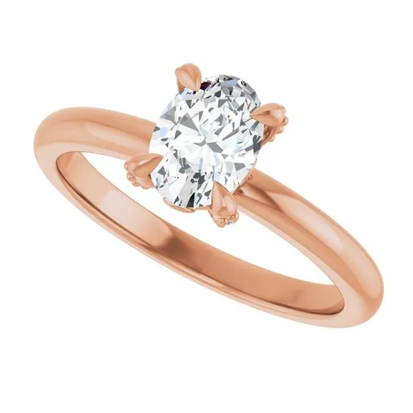 Claw-Prong Accented Engagement Ring Image 5 Clater Jewelers Louisville, KY