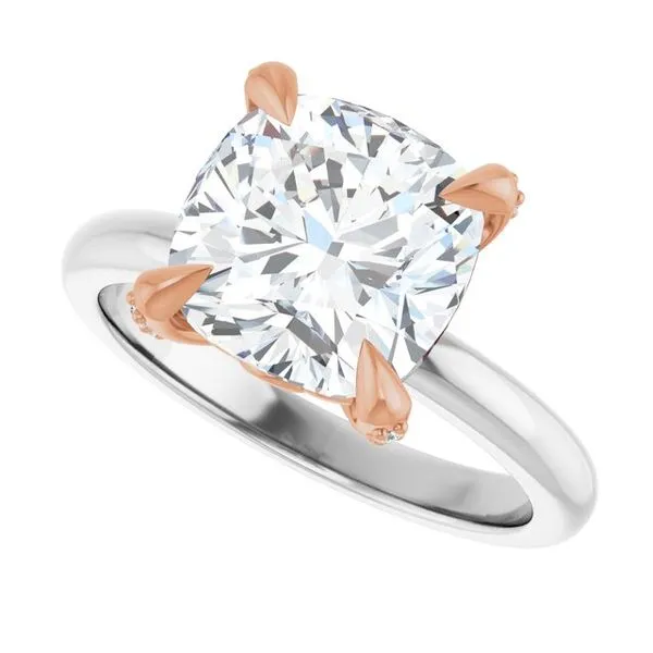 Claw-Prong Accented Engagement Ring Image 5 Don's Jewelry & Design Washington, IA